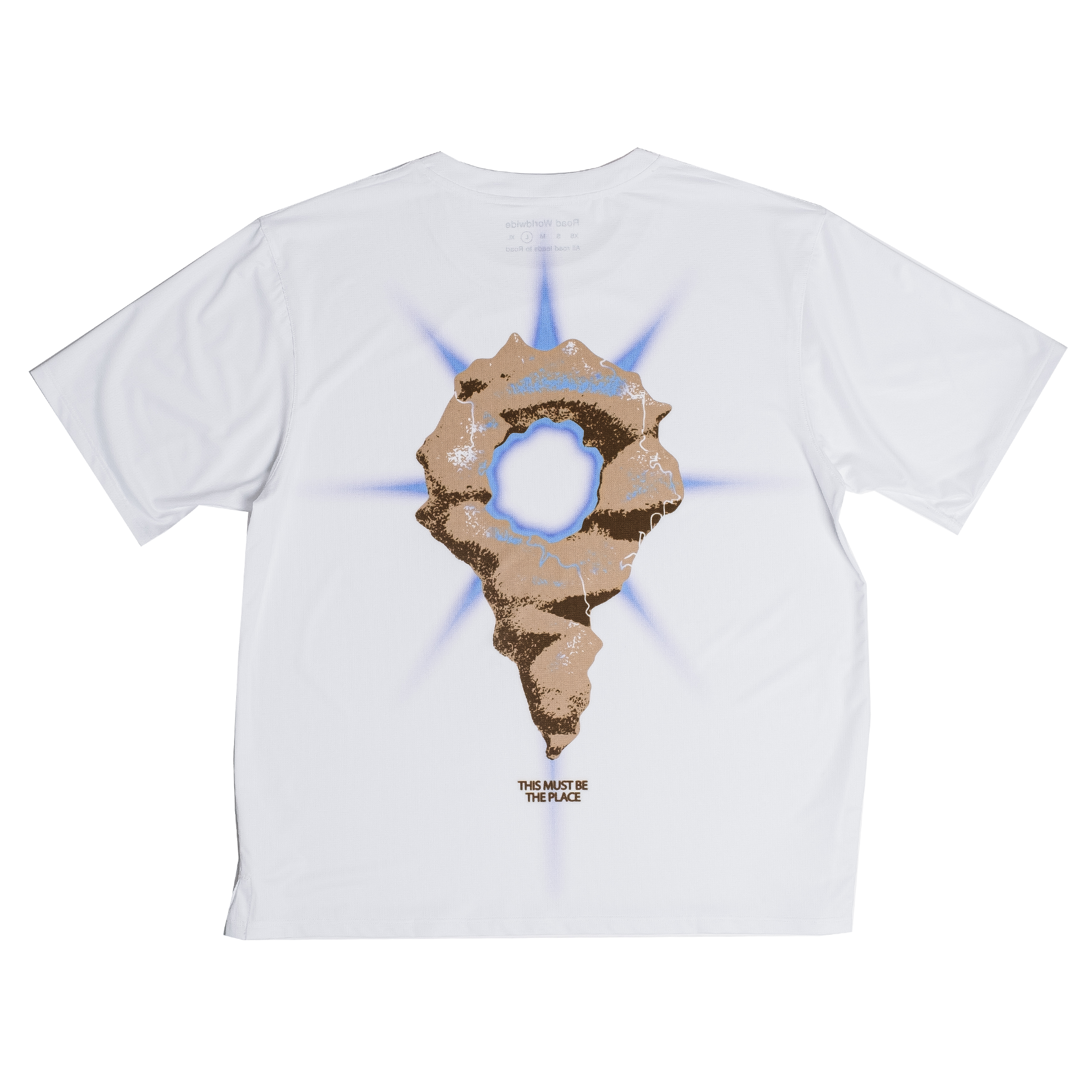 'Earth Pin' Tech T-Shirt - White