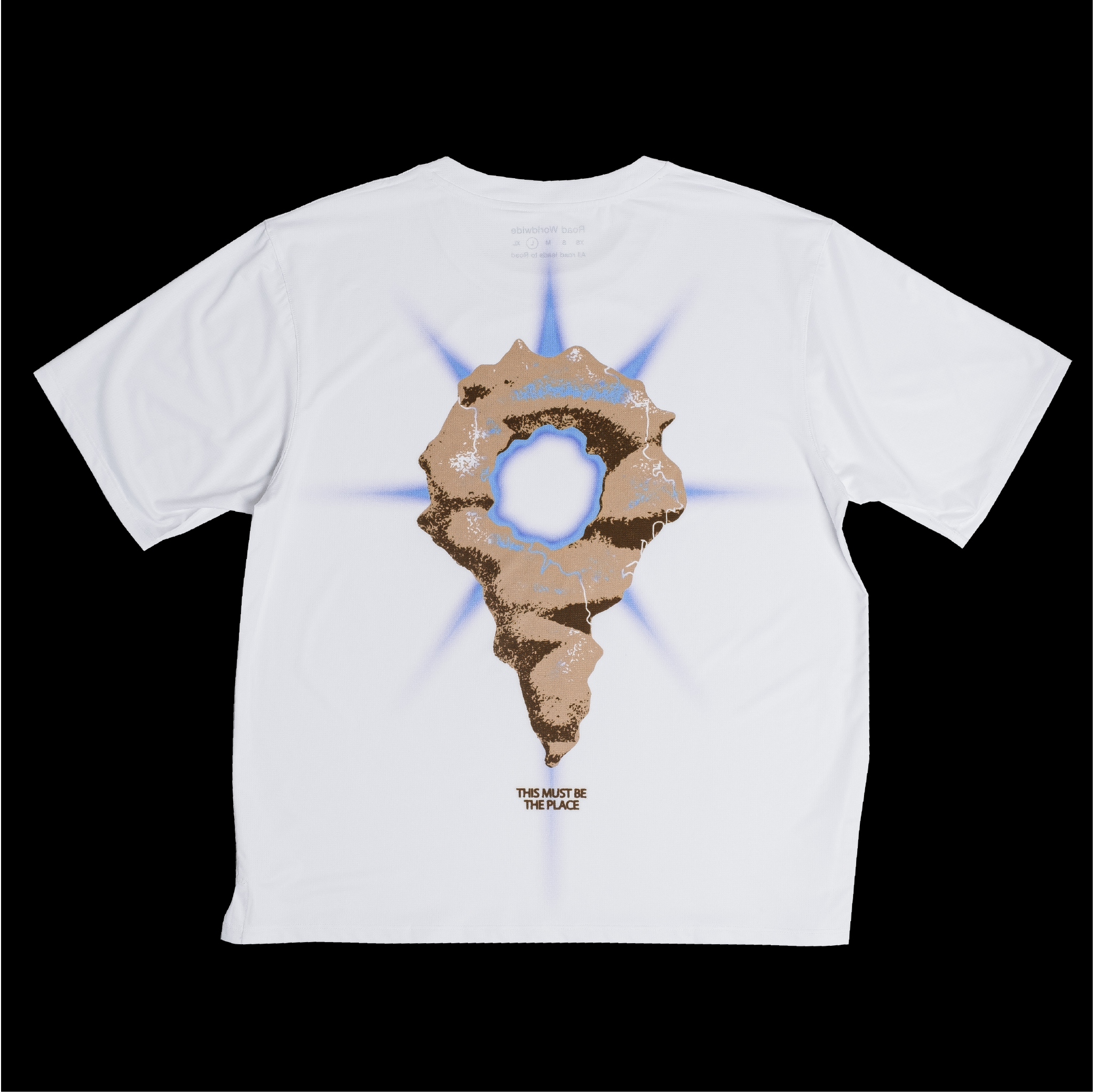 'Earth Pin' Tech T-Shirt - White